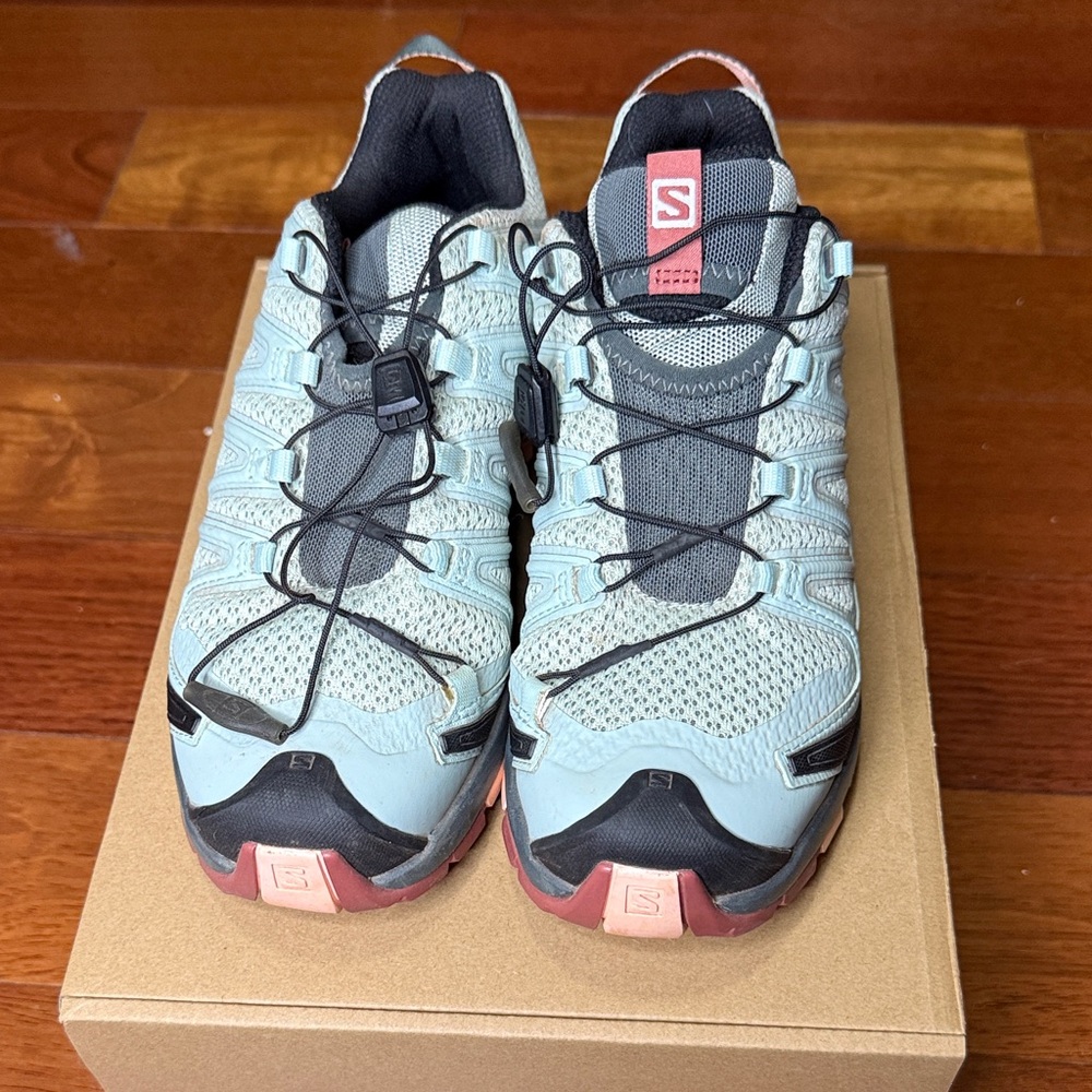 Salomon Women's Athletic Shoes - Light Blue and Pink